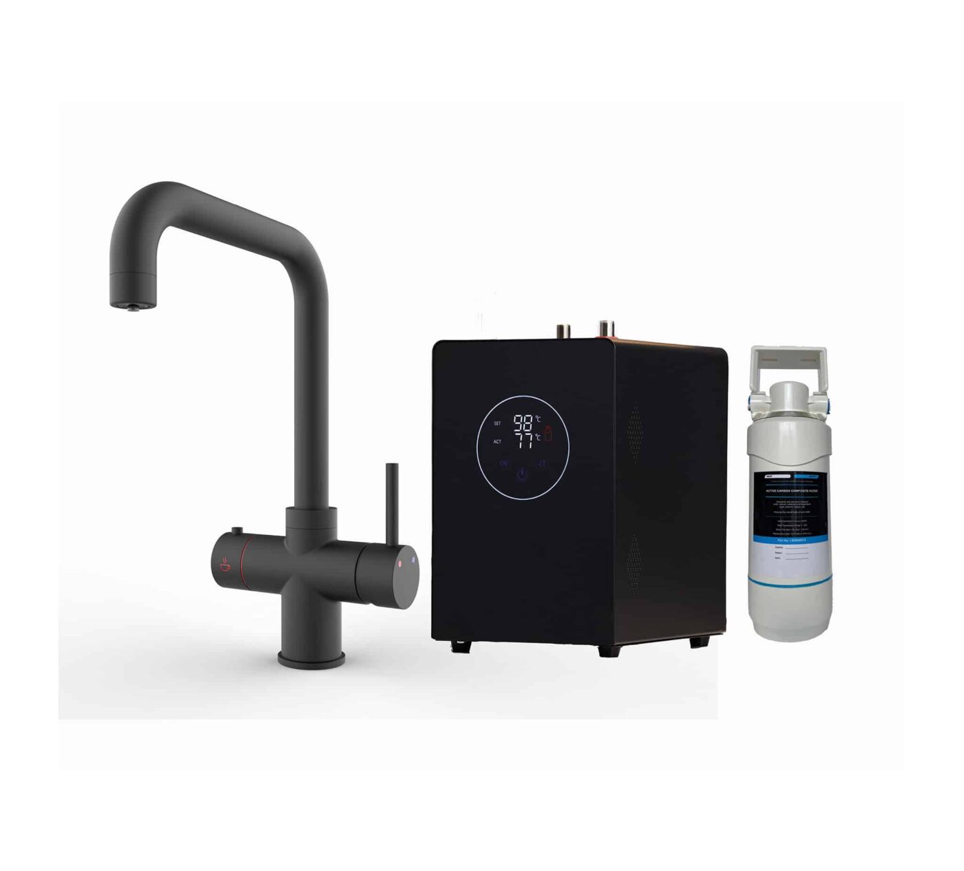 Genoa D-Shape 4-in-1 Boiling Tap - Matt Black - Image 5