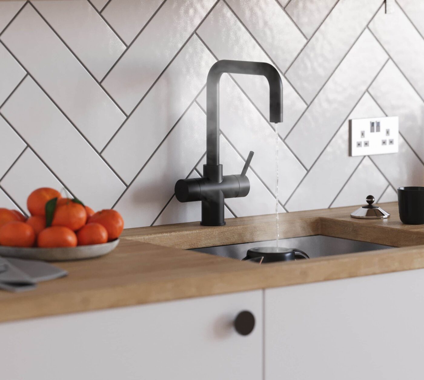 Messina D-Shape 3-in-1 Boiling Tap - Matt Black