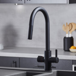 Roma Swan Neck 4-in-1 Pull Out Boiling Tap - Matt Black