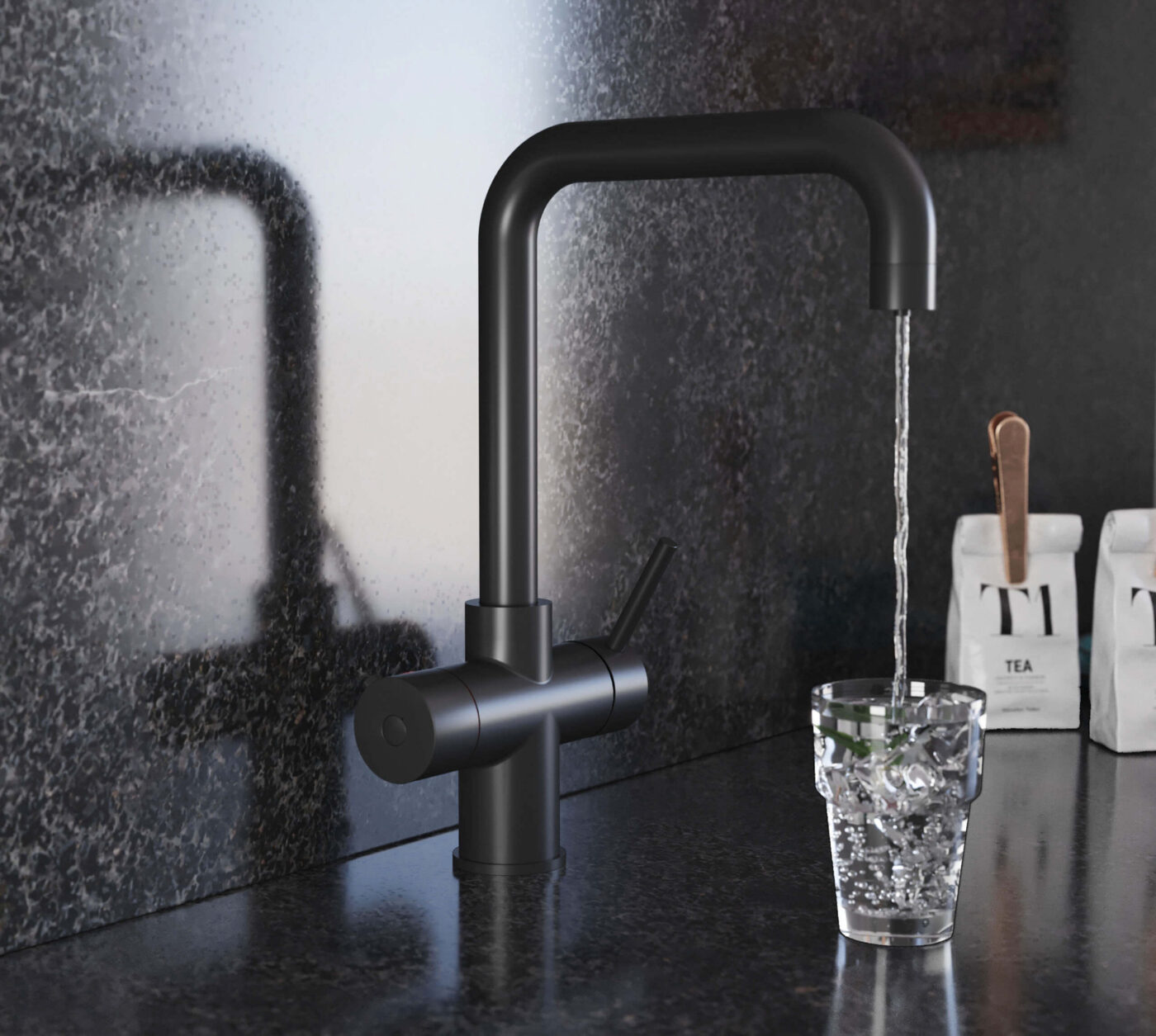 Genoa D-Shape 4-in-1 Boiling Tap - Matt Black - Image 3