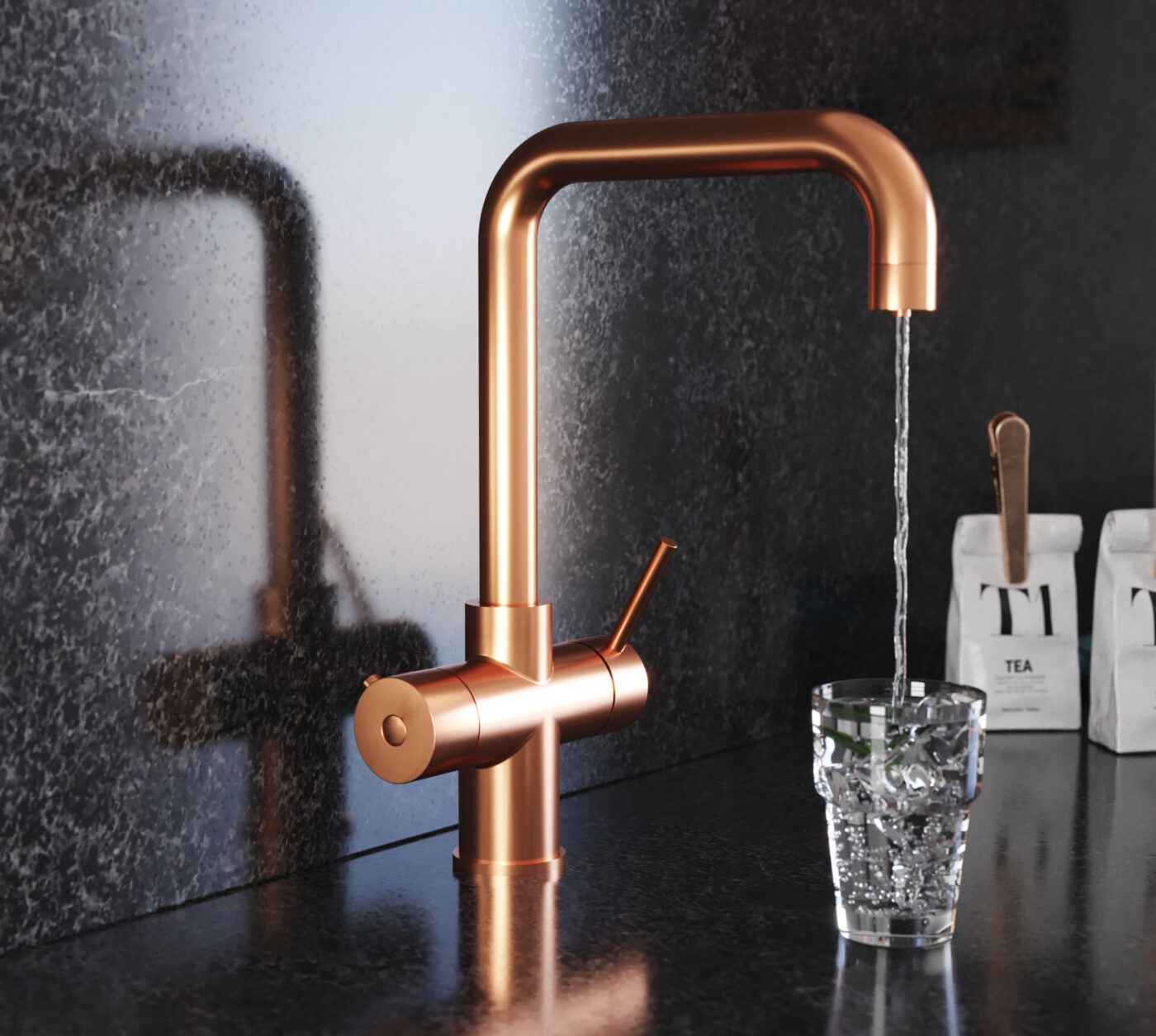 Genoa D-Shape 4-in-1 Boiling Tap - Copper - Image 3