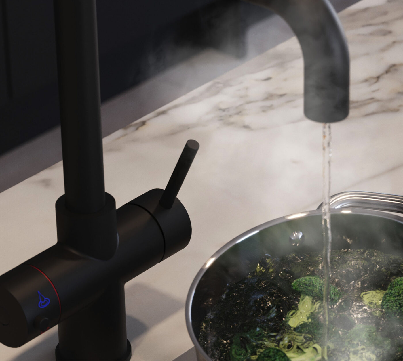 Genoa D-Shape 4-in-1 Boiling Tap - Matt Black - Image 4