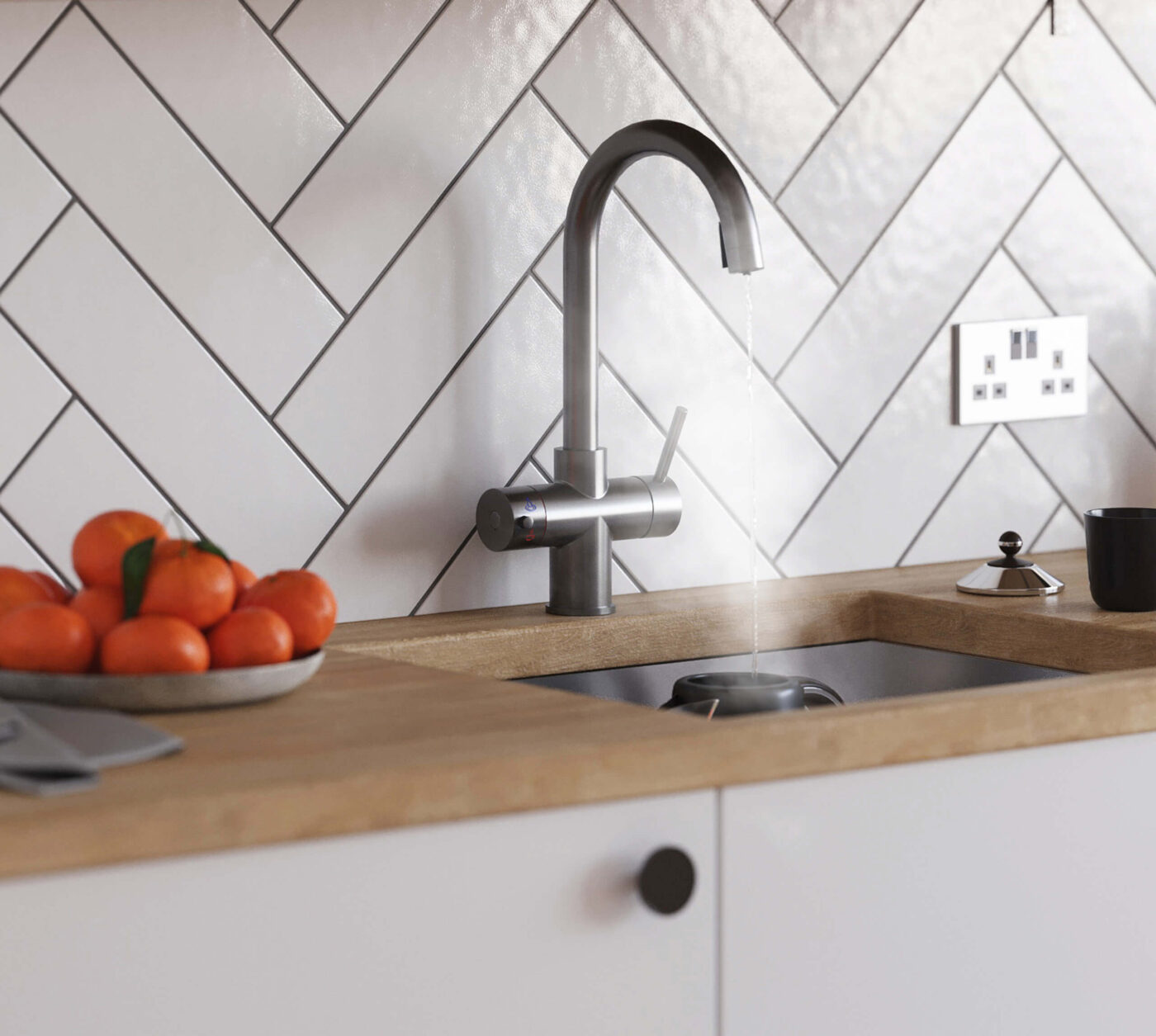 Genoa Swan Neck 4-in-1 Boiling Tap - Gun Metal