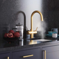Messina Swan Neck 3-in-1 Boiling Tap - Brushed Gold